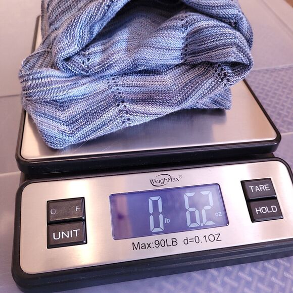 White House Black Market Sweater Small Blue Knit Chevron Dolman - Picture 11 of 11